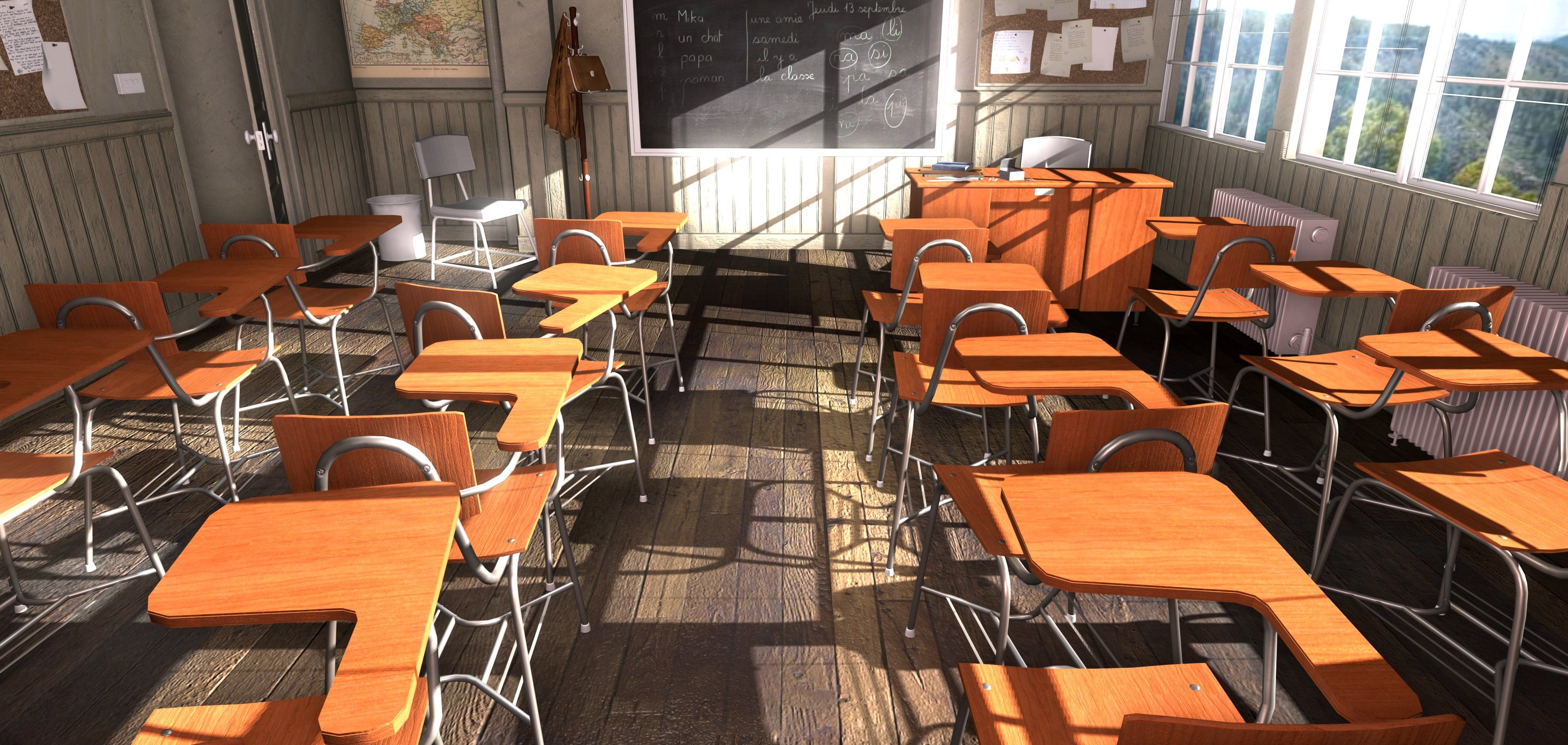 Class Room real-time rendering