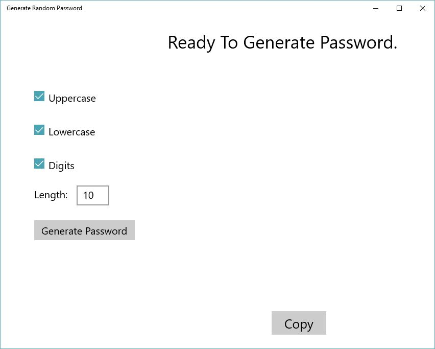 Generate Random Password