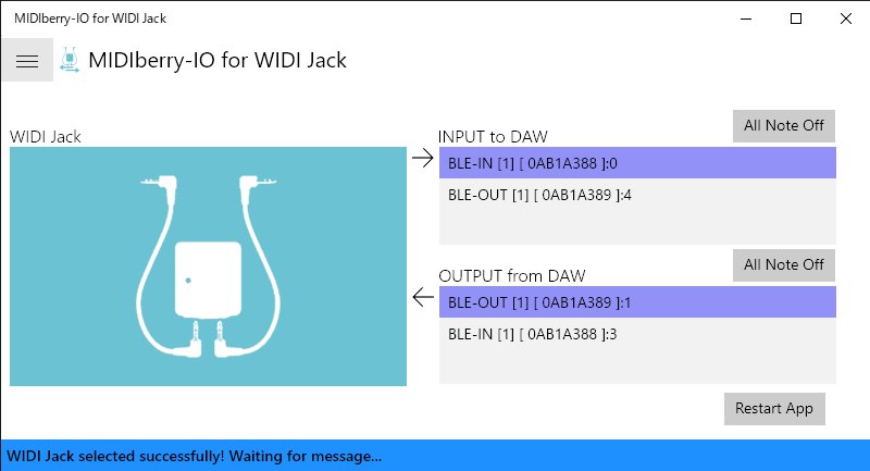 MIDIberry-IO for WIDI Jack