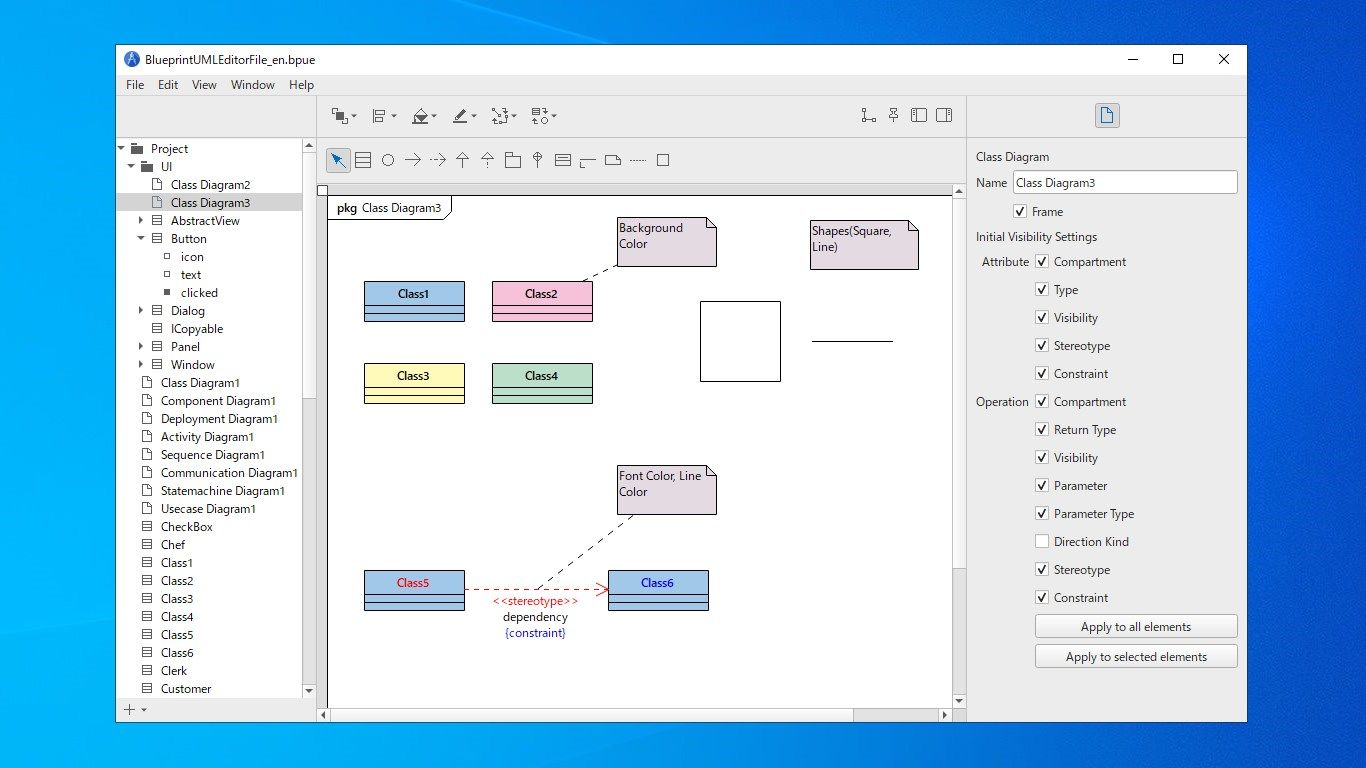 Blueprint UML Editor