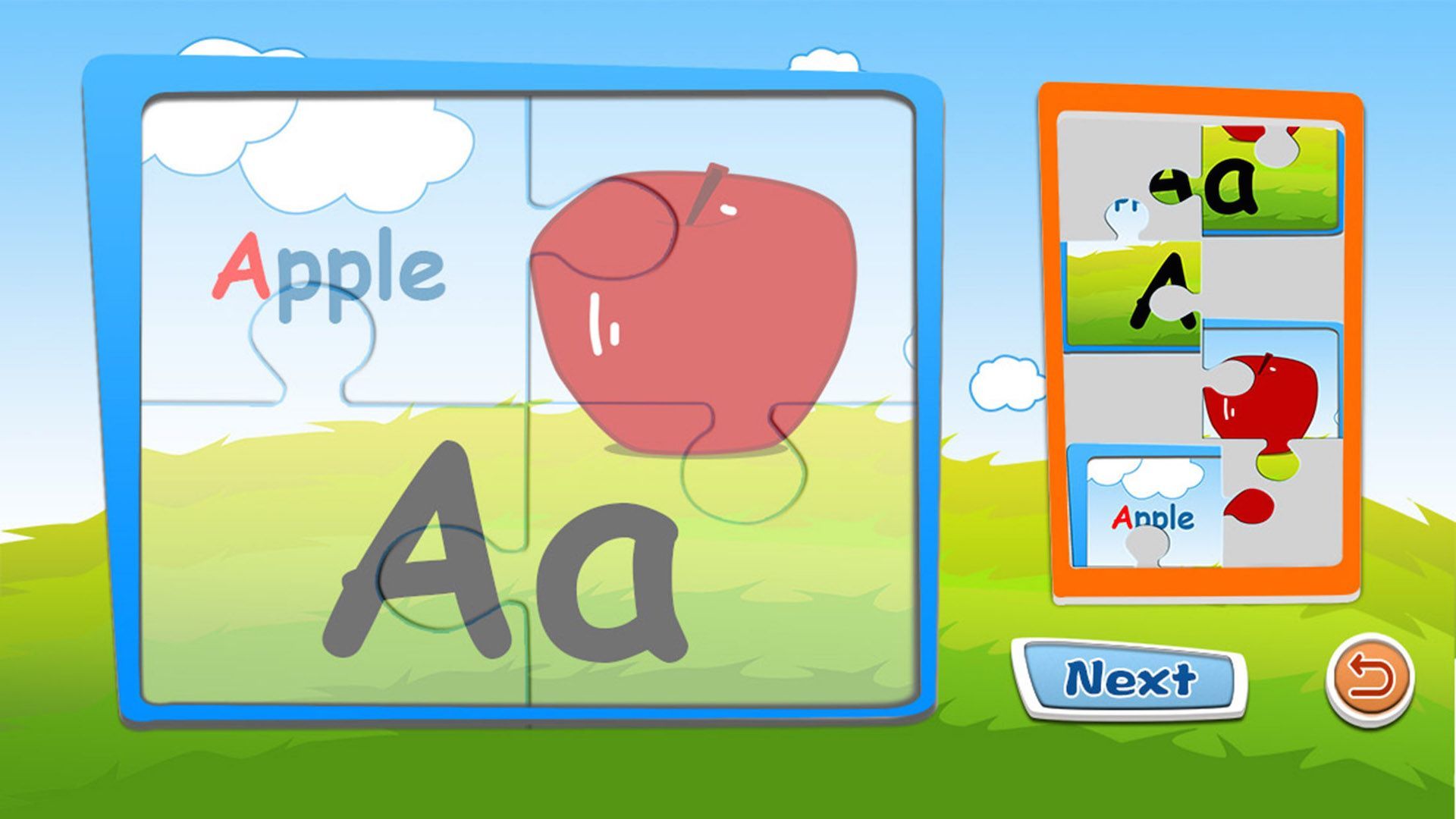 Preschool alphabet kids ABC puzzles and flashcards - free english learning games