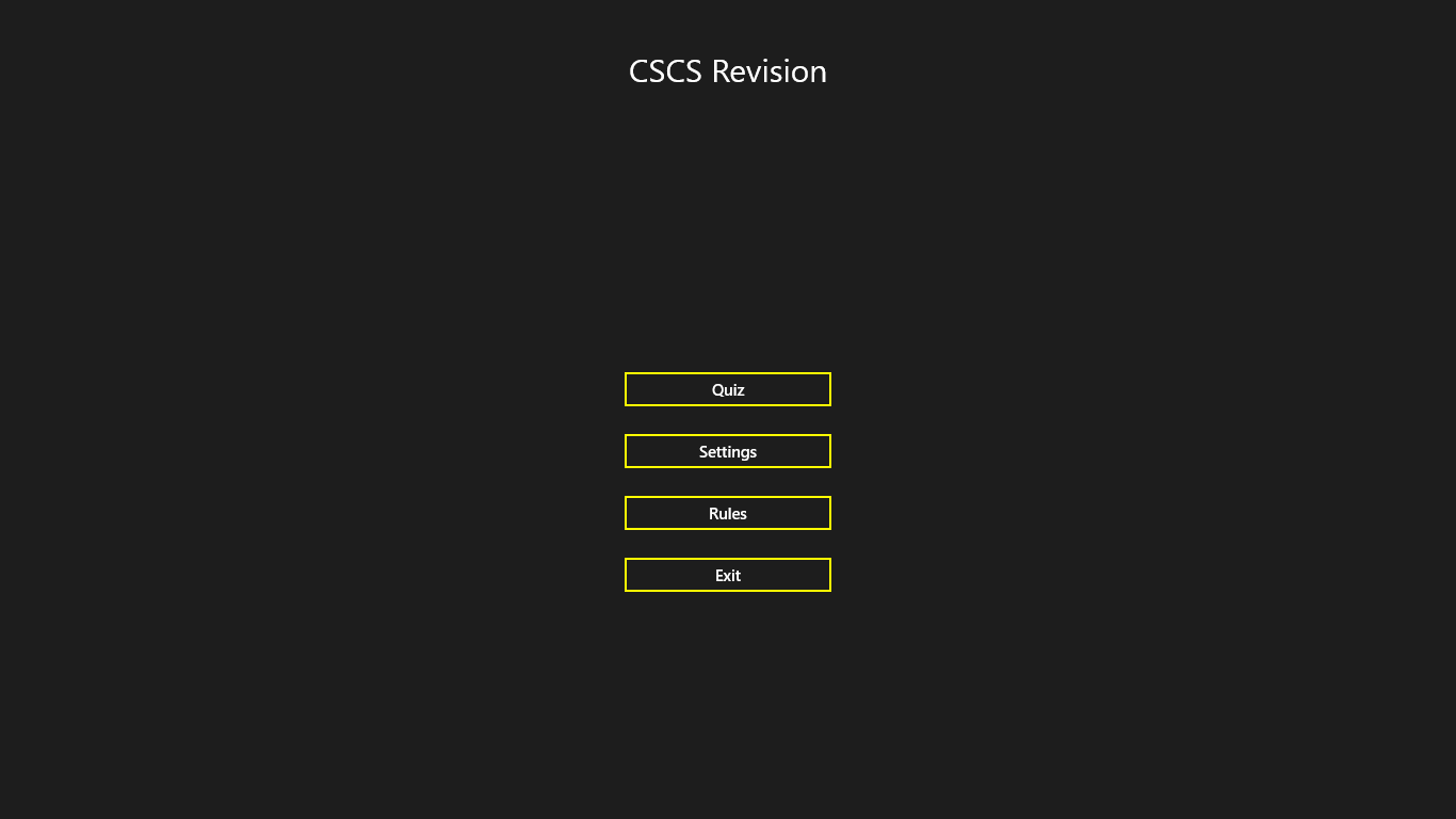 The CSCS revision main page.