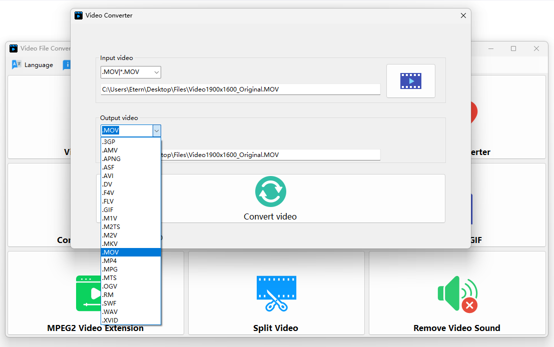 Video File Converter Pro-File editing and compression