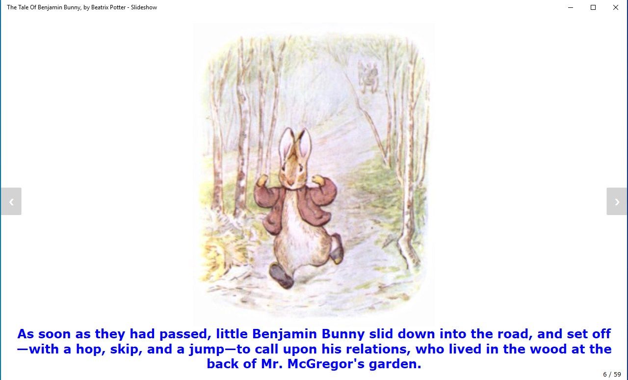 The Tale Of Benjamin Bunny, by Beatrix Potter - Slideshow