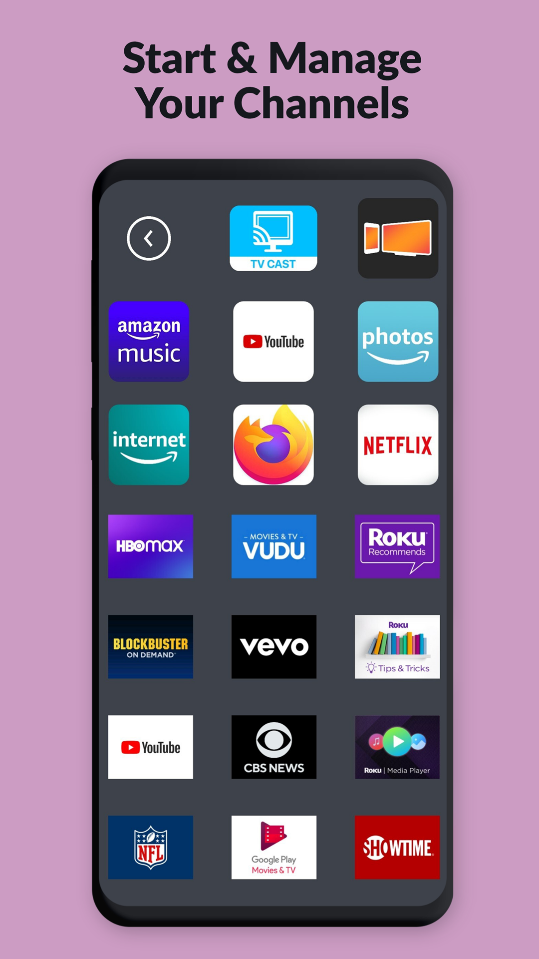 Remote for Roku, LG, Samsung & Android TV