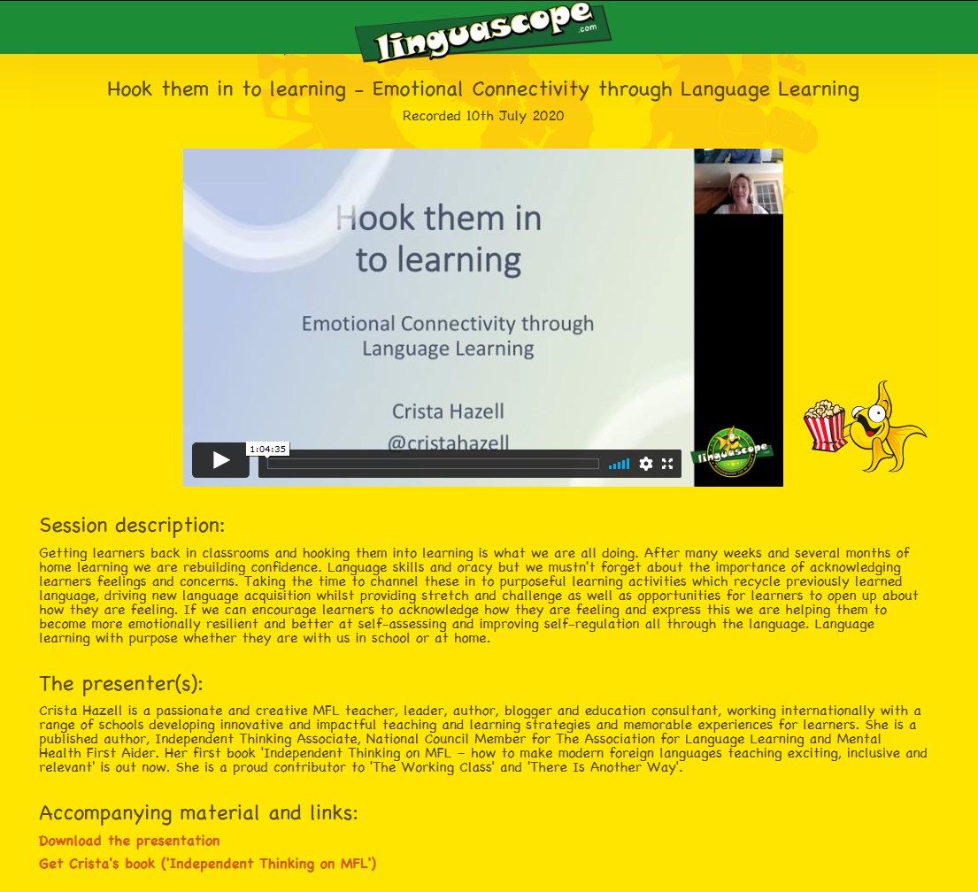 Linguascope Webinars