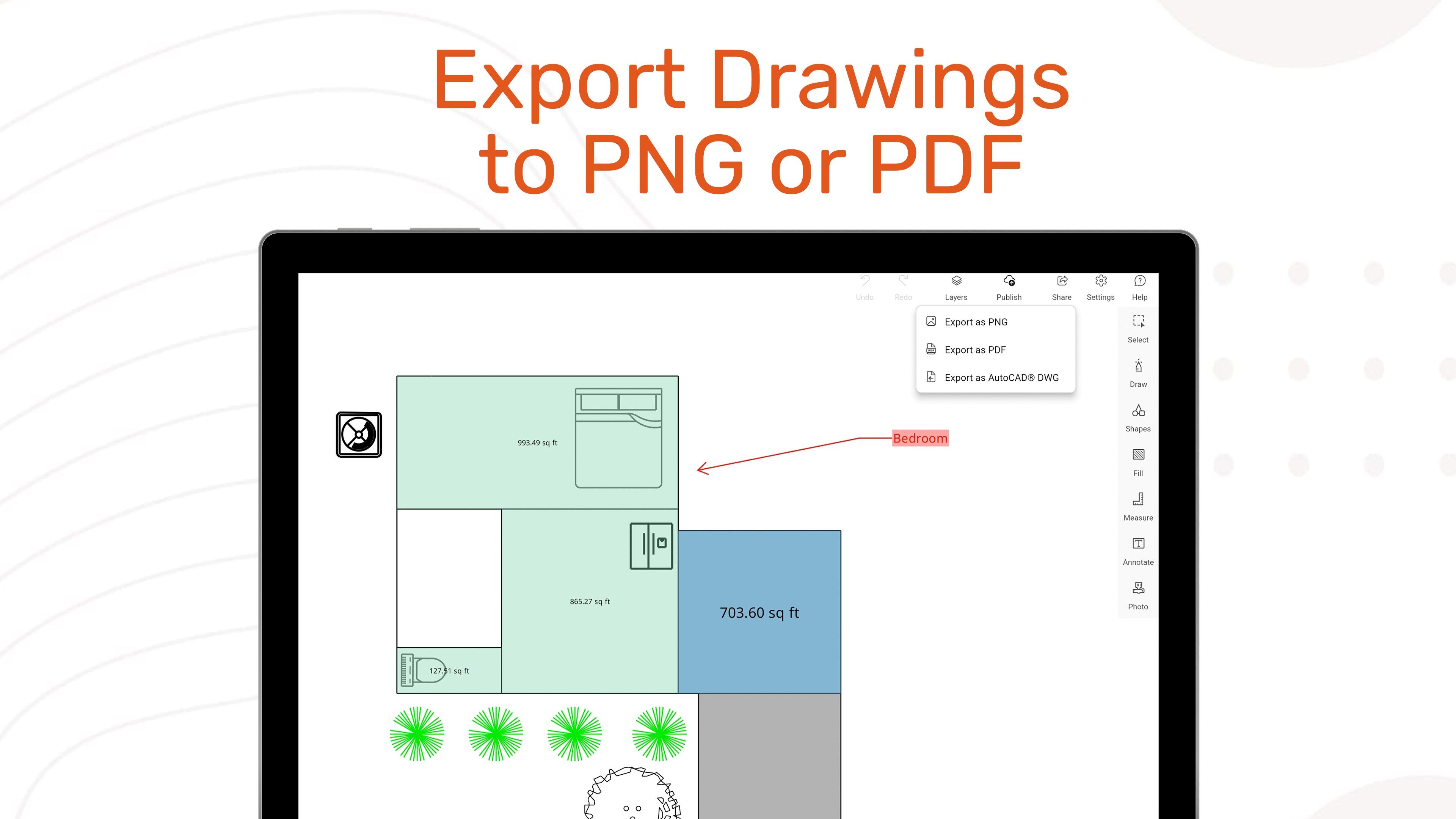 Export Drawings to PNG or PDF