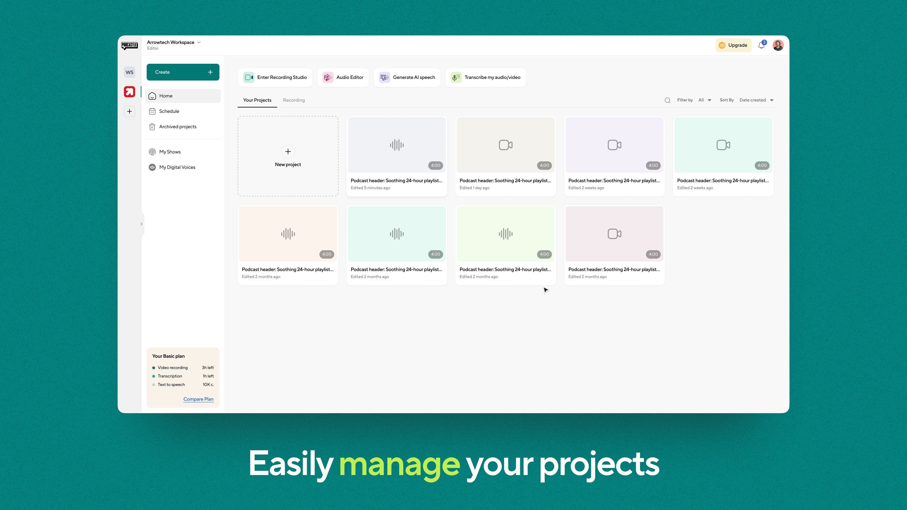 Easily manage your projects