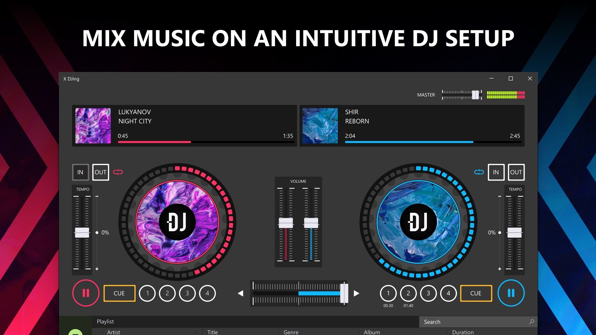 X Djing: Virtual DJ studio for music mix making