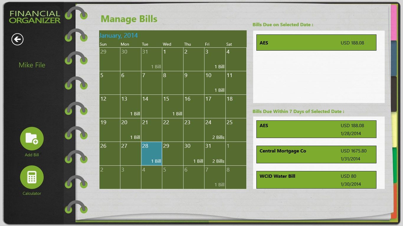 Manage and review your bills easily