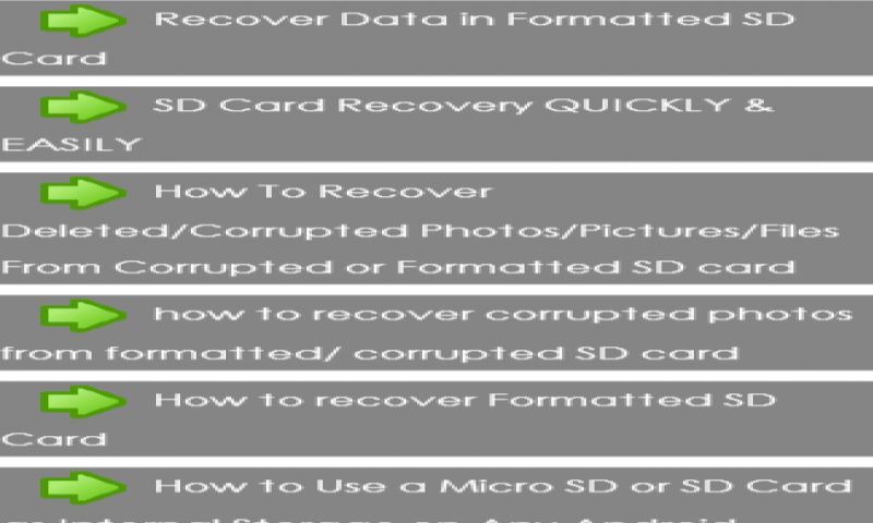 format sd card recovery