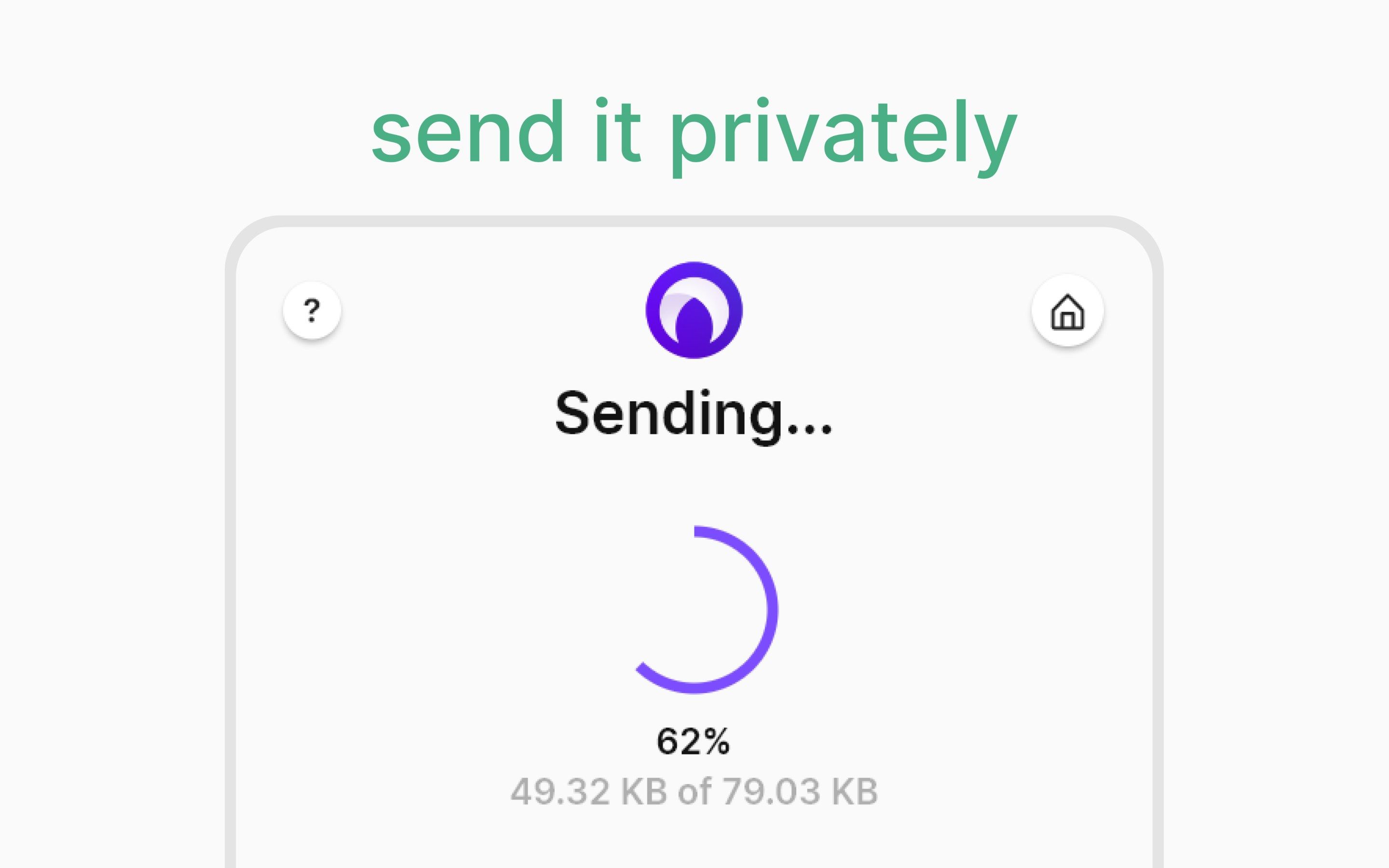 send it privately