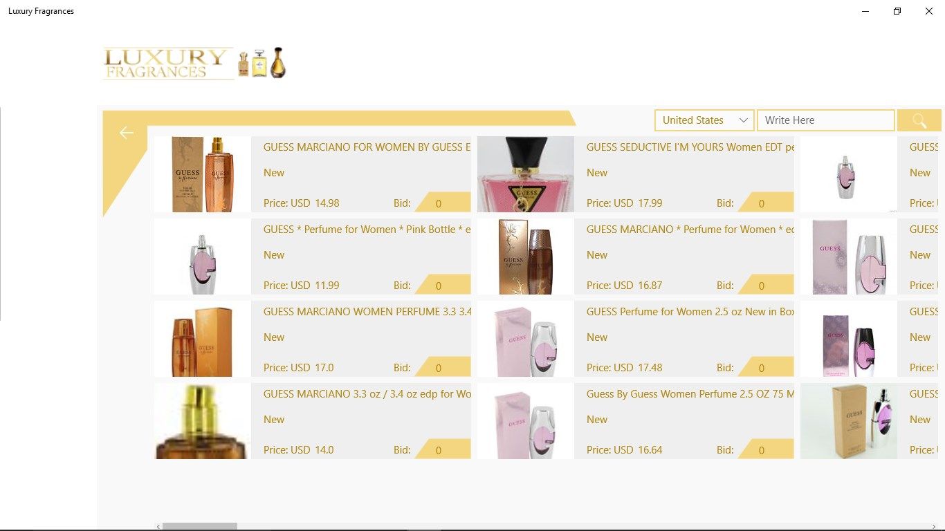 Luxury Fragrances Listing Page