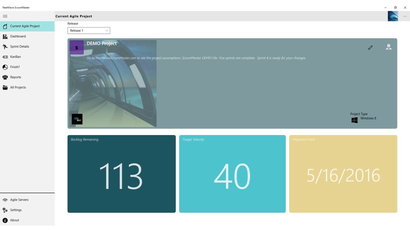 The dynamic home page dashboard displays key project metrics—view progress and edit project details from here.