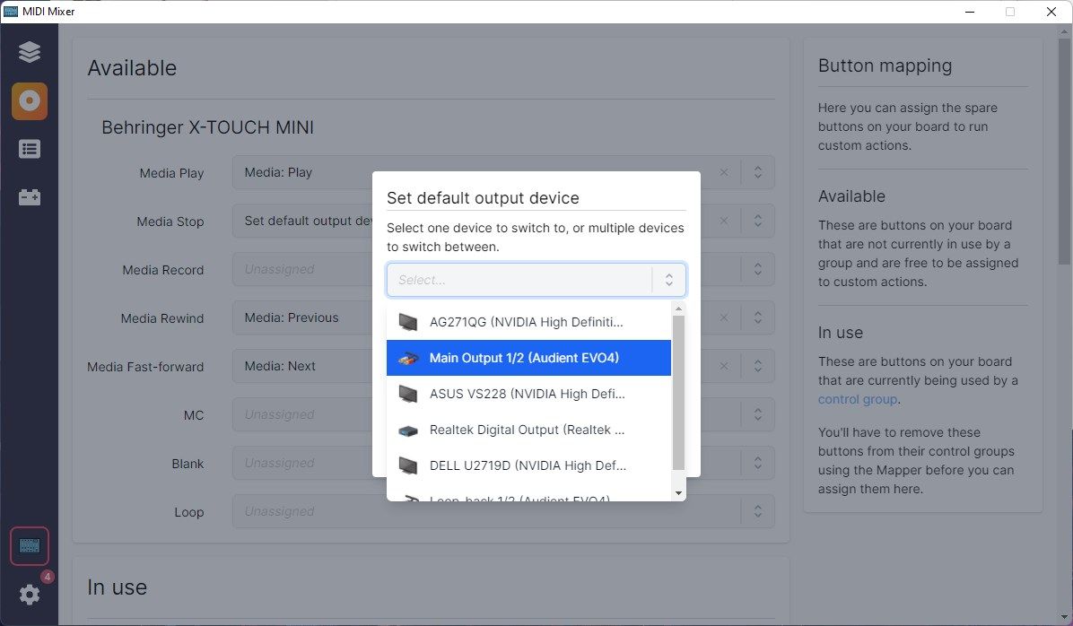Assign the physical buttons on your device to a wide array of actions, like settings your default audio default, play/pause music, or muting your mic on Discord.