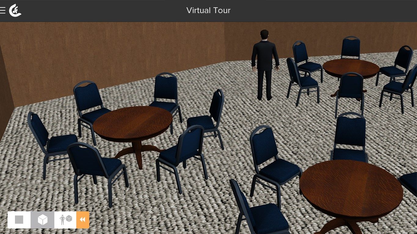 Virtually tour events in 3D