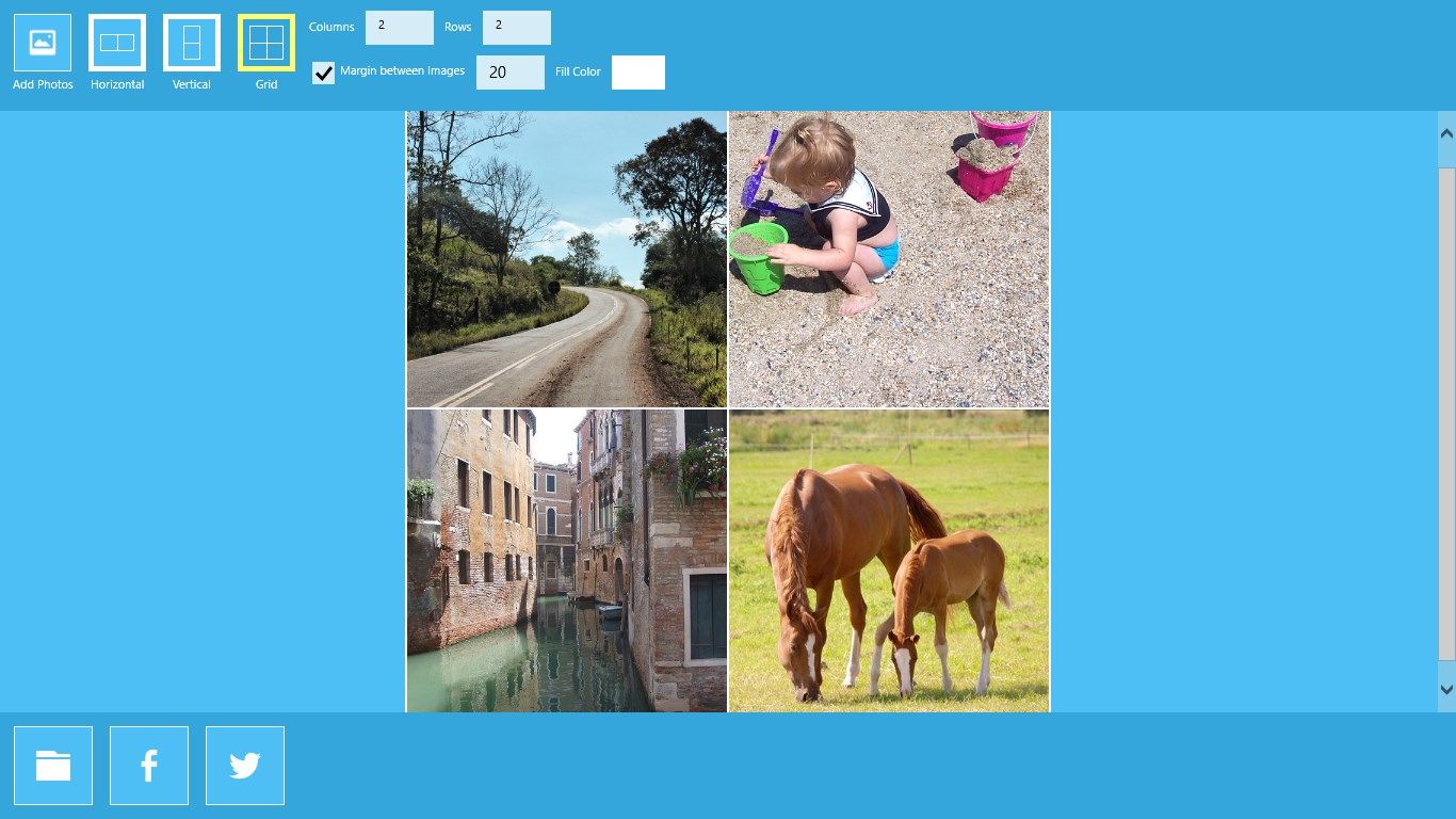PhotoJoiner - joining photos in a grid
