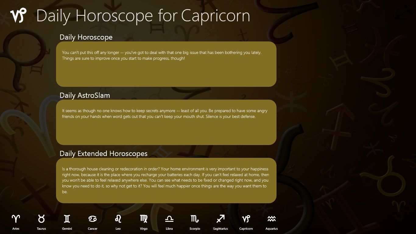 Quickly and easily get your horoscope!!!