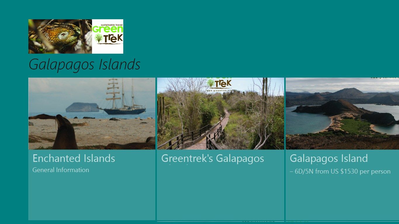 3rd part: providing information on the famous Galapagos Islands and suggesting tours.