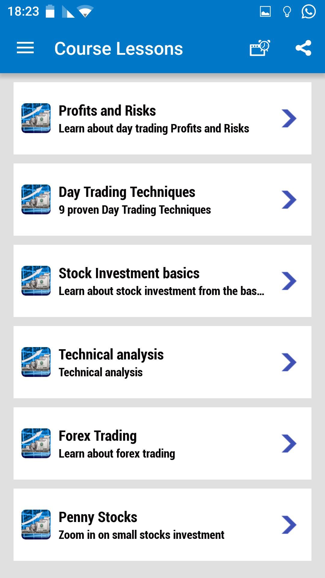 Stock Market Day Trade Course - Investment course for beginner and experienced investors web app