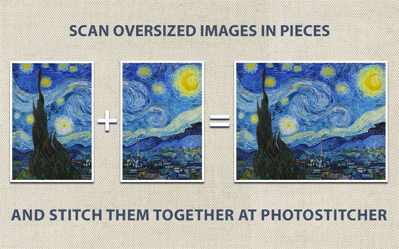 Scan Oversized Images in Pieces and Stitch them Together Using PhotoStitcher