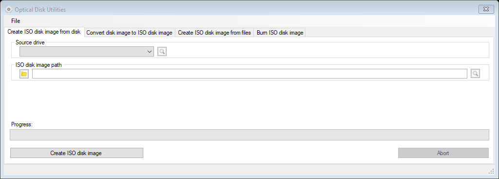 Create ISO disk image directly from disk