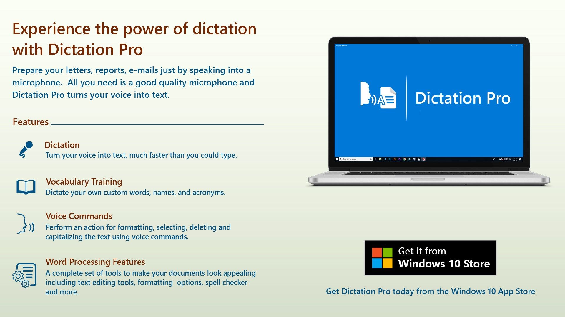 Dictation Pro Features