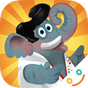 Jogo Circus Animals playfully teaches children that finishing their plate of food is fun!