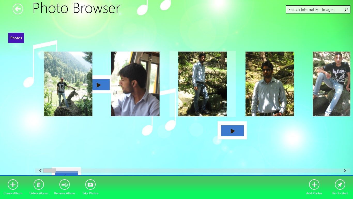 Photo Browser. Allows to create albums and add photos to them.
