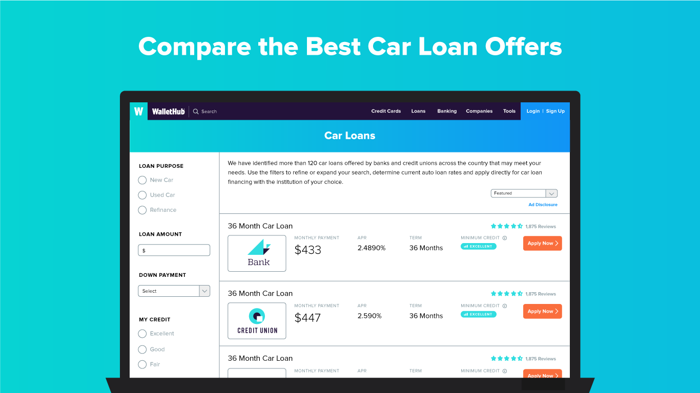Compare Car Loans at WalletHub