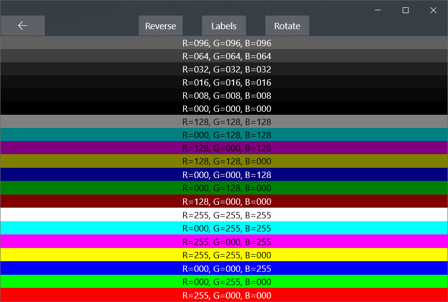 Color Bars Reversed