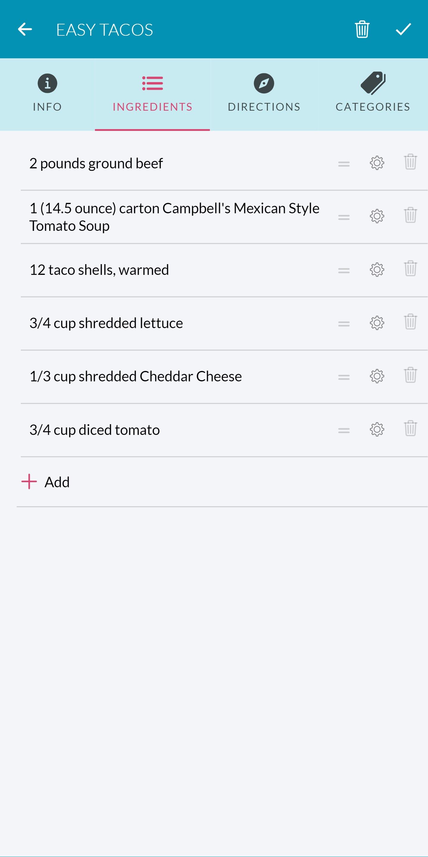 Grocery Board: Shopping List