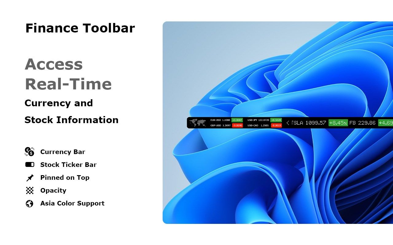 Finance Toolbar for on top your desktop