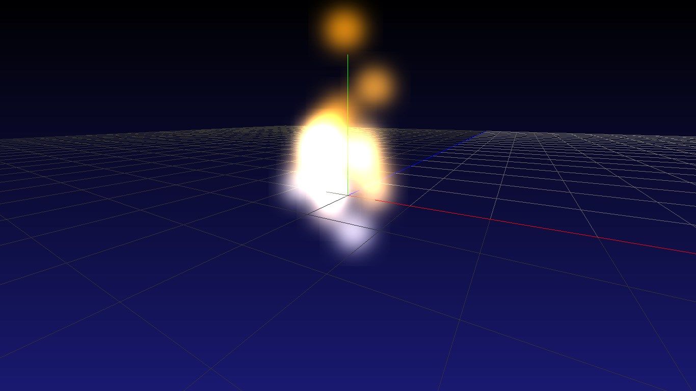 Play with gravity and color to make fire-like effects.  Pinch and zoom on the animation grid, and drag to rotate.