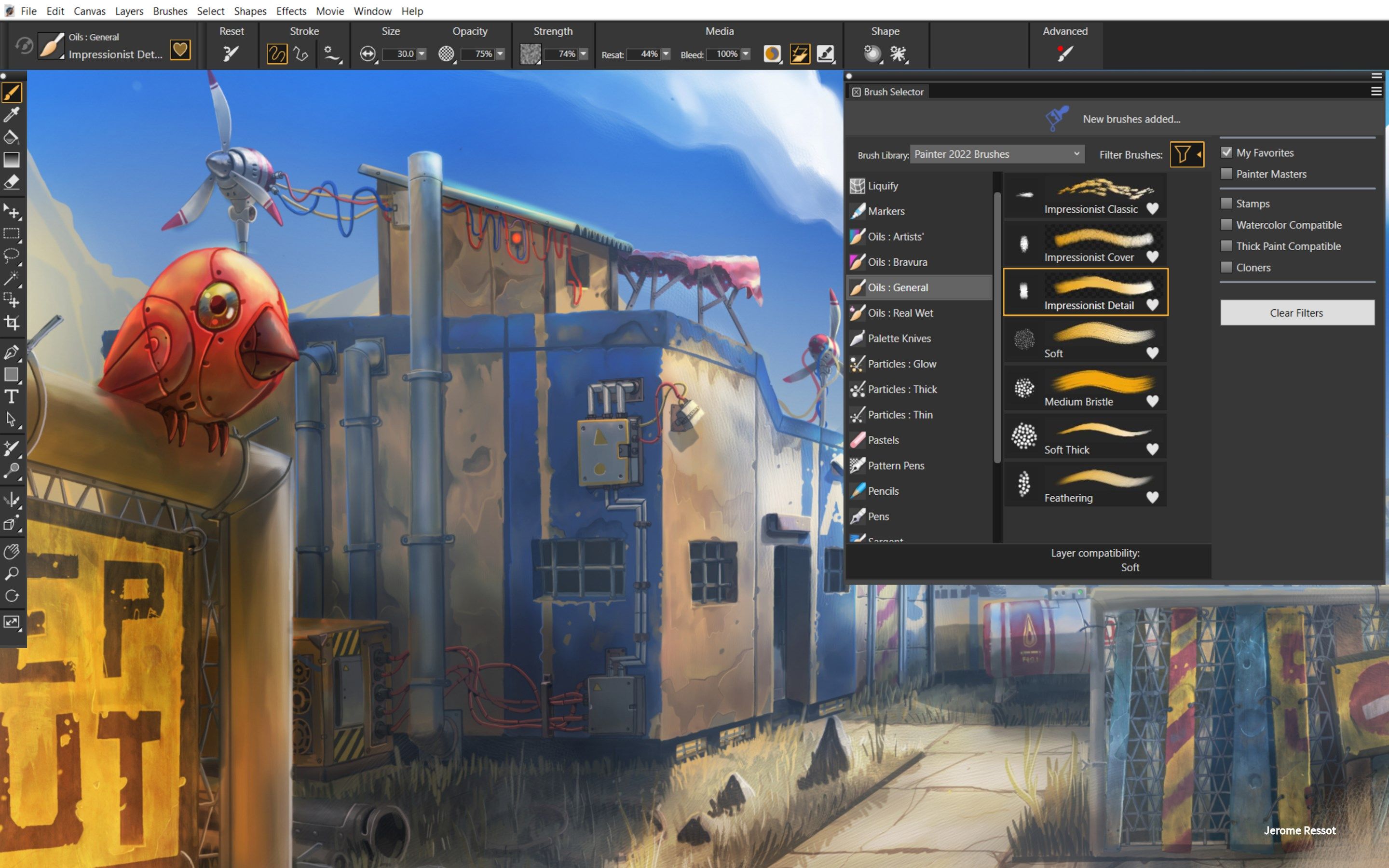 Brush library with hundreds of built-in, customizable brushes for every type of artist
