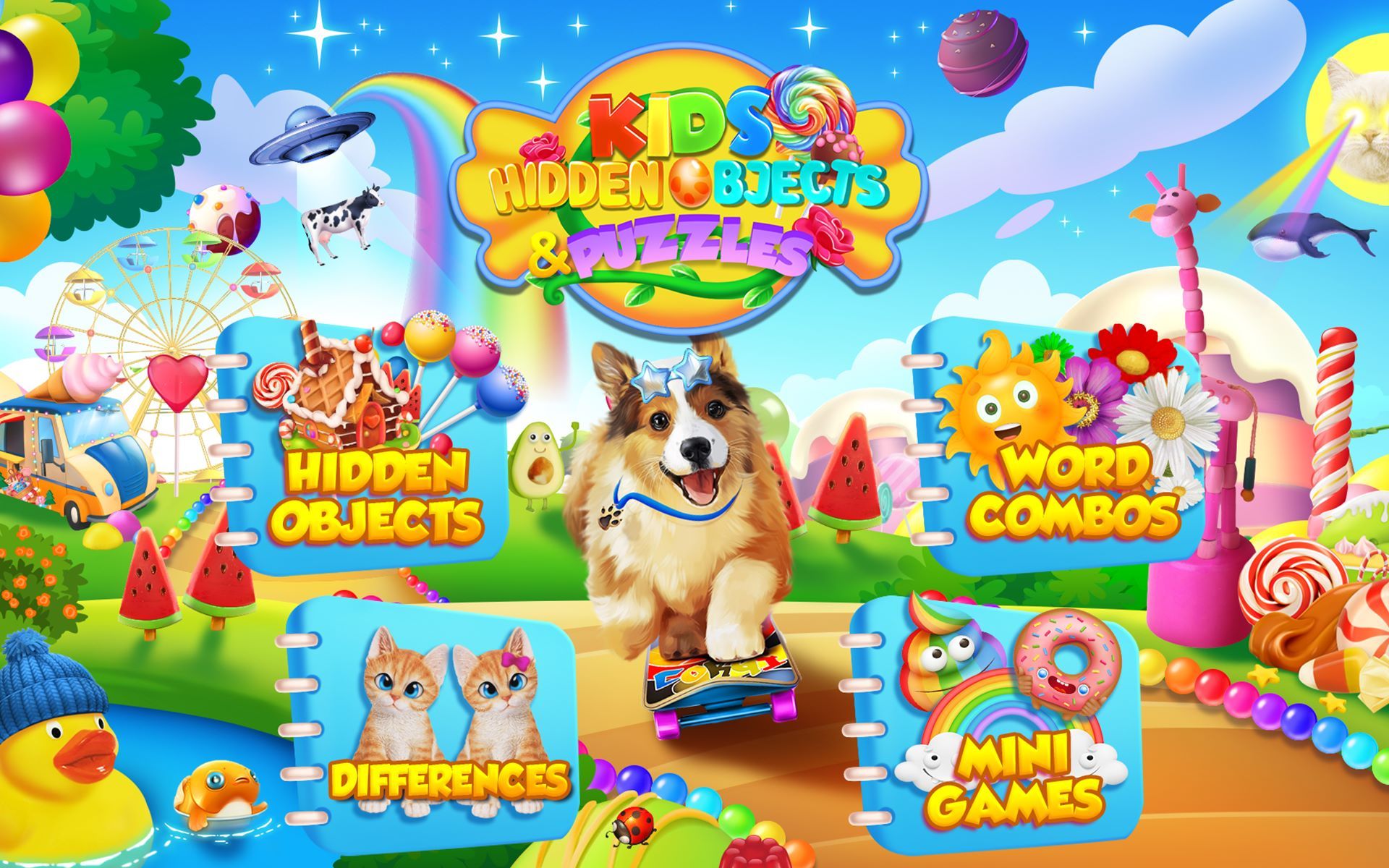 Kids Learning Puzzle Pic Game - Fun Educational Hidden Objects Games