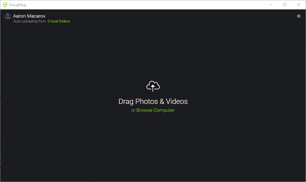 Upload photos straight from your desktop with drag and drop.