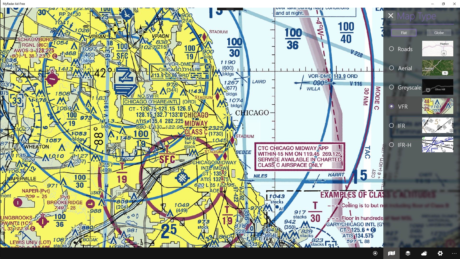 An optional aviation map type upgrade will display VFR, IFR, and IFR-H charts for aviation enthusiasts.