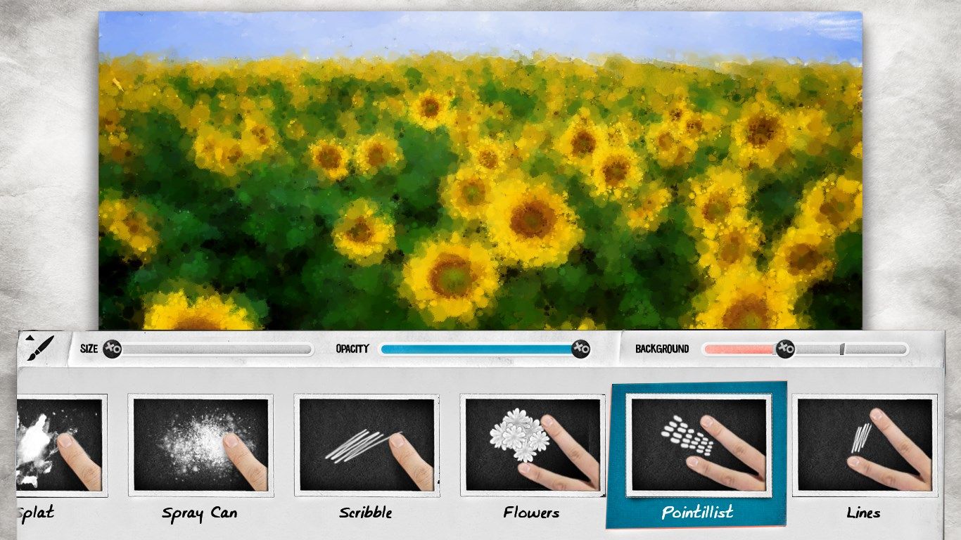 Lazy paint is the first painting app where you can paint with all your fingers!