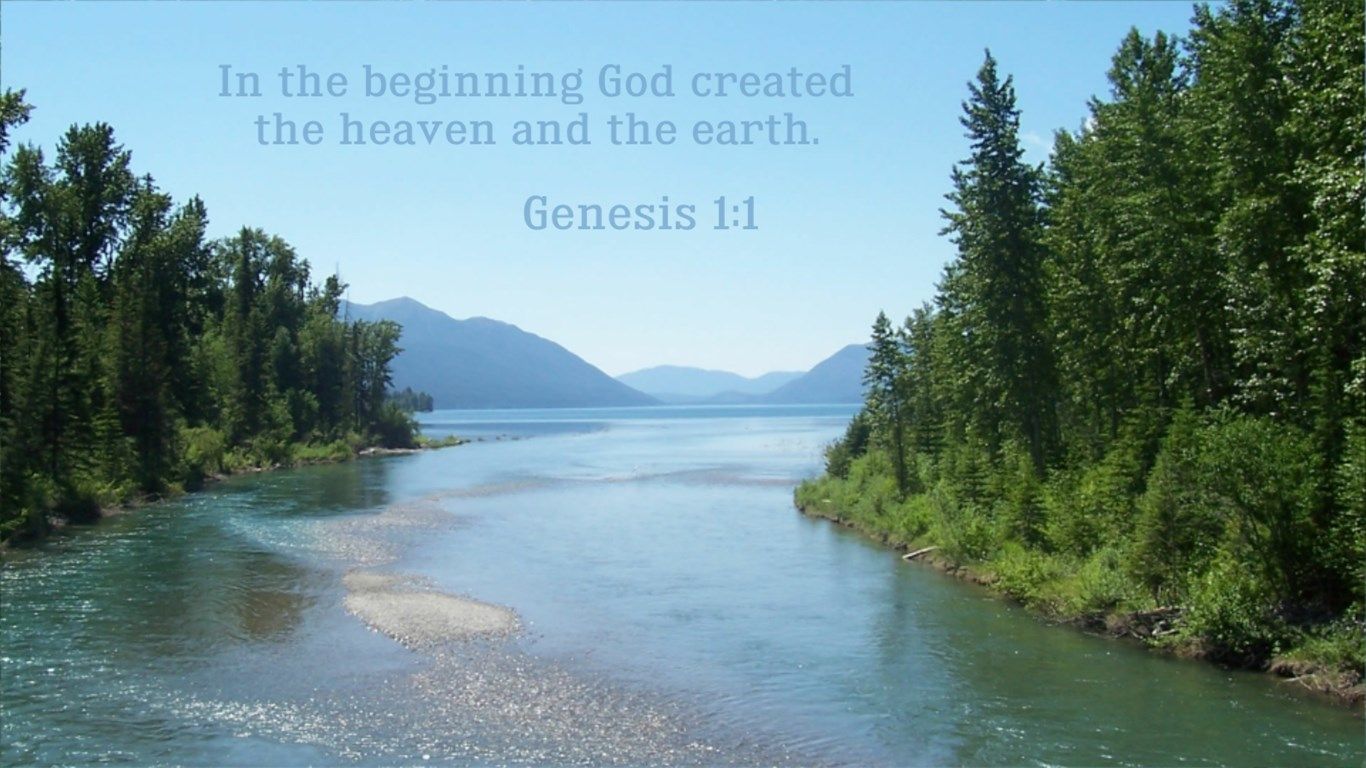 IN THE BEGINNING GOD CREATED THE HEAVEN AND THE EARTH. GENESIS 1:1