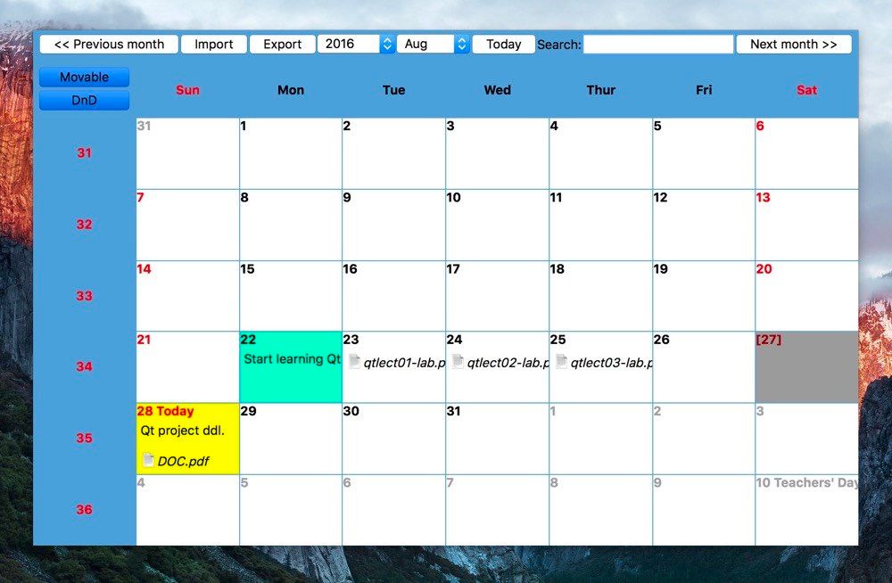 Desktop Calendar‘