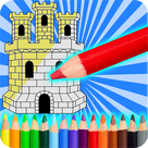 Paint Castles Coloring