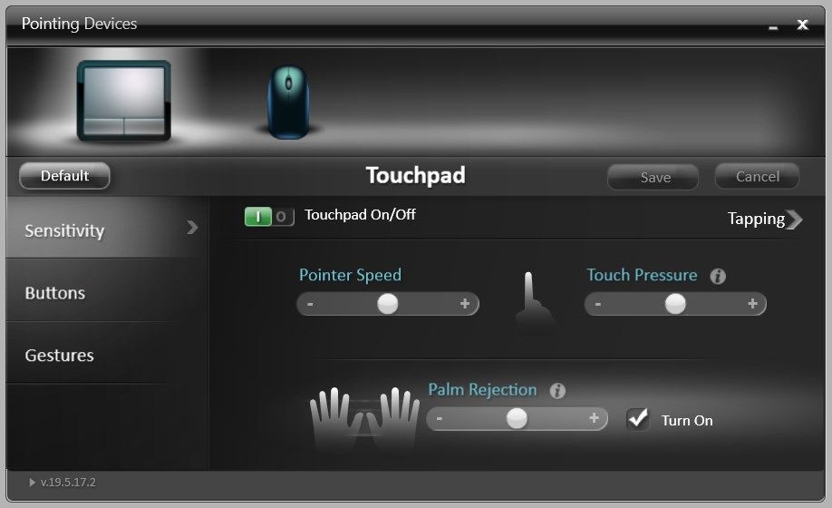 Touchpad Sensitivity