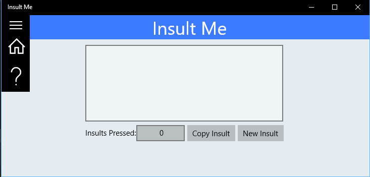 The UI of Insult Me!