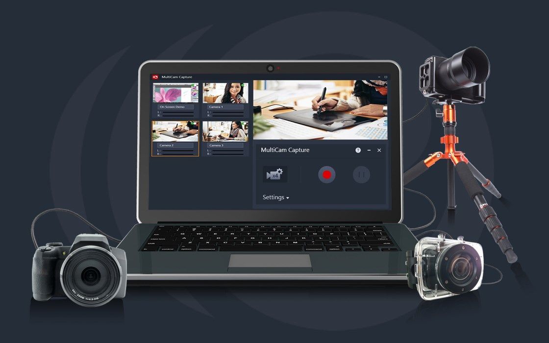 Plug & record - it's that easy to capture perfectly synced video from multiple angles.