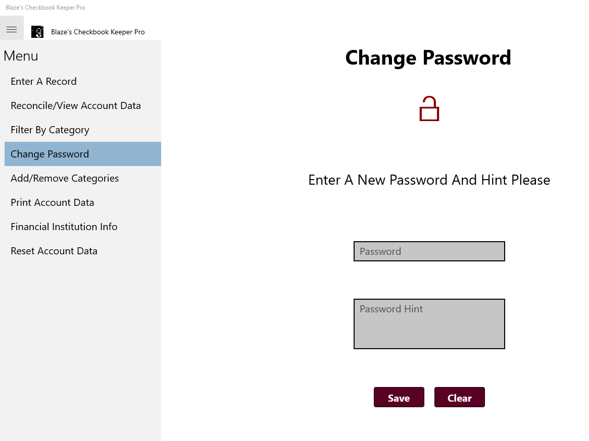 Password changing capability