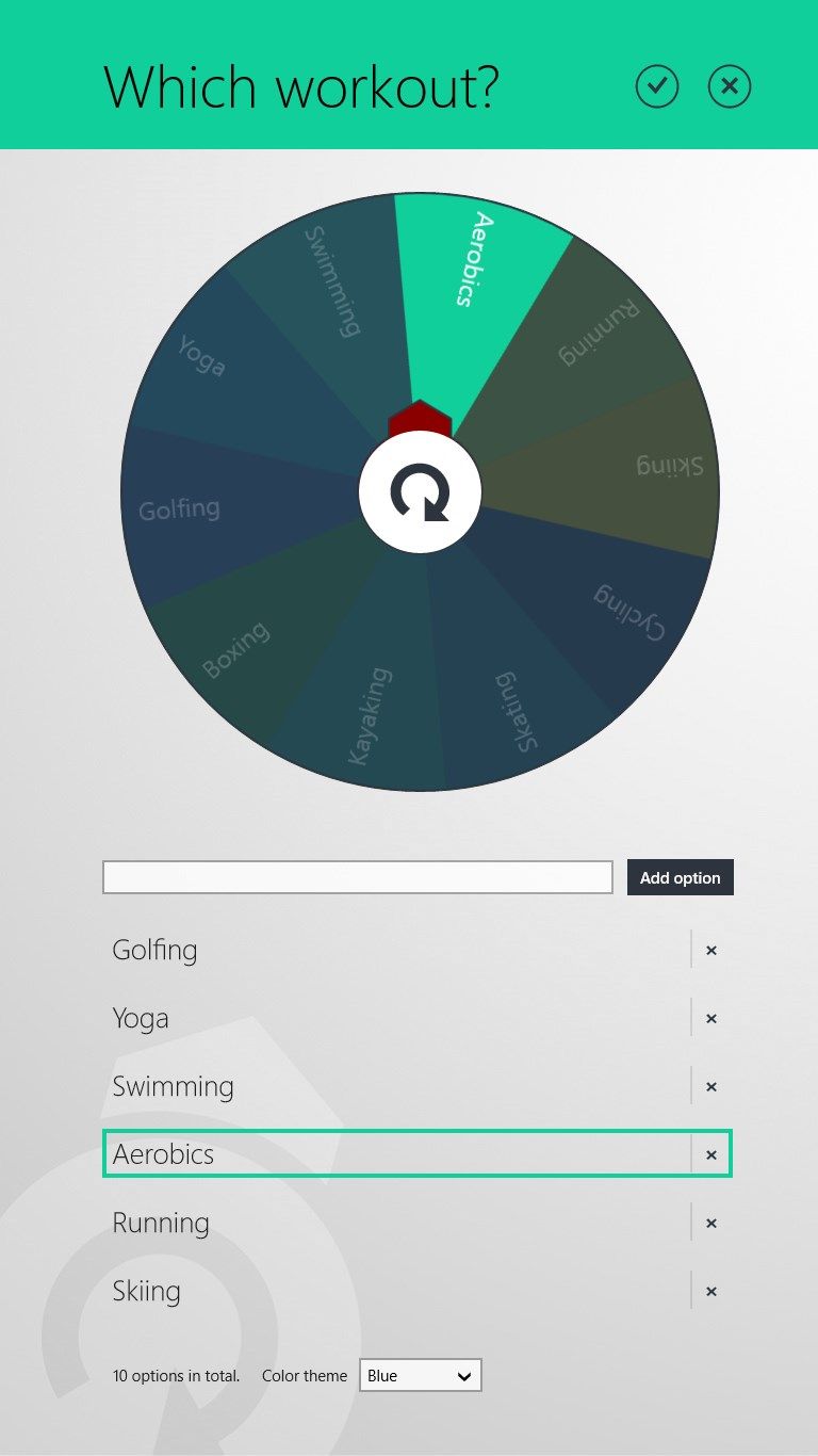 The wheel will make your decision, even in portrait view