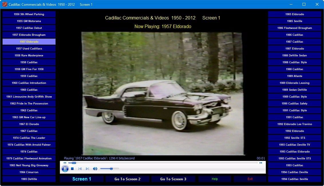 Cadillac Commercials and Videos 1950 - 2012