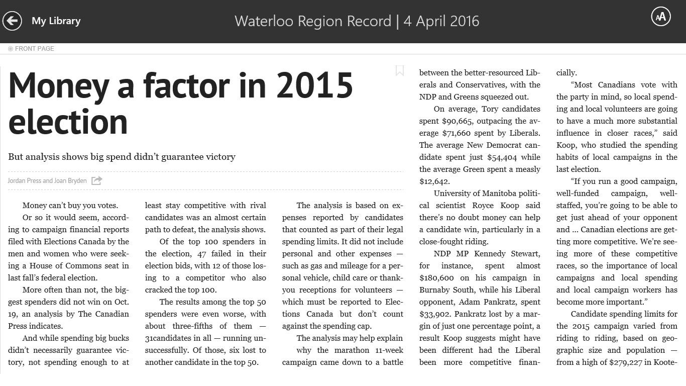Waterloo Region Record