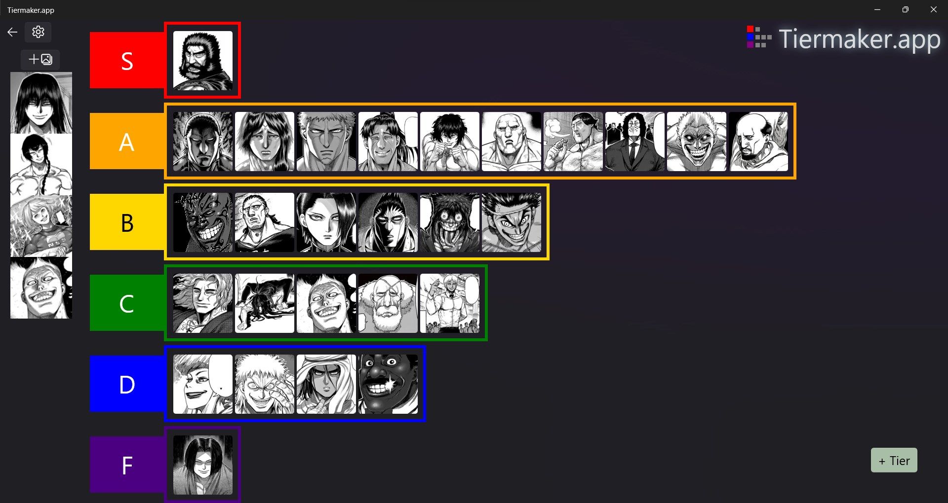 Every tierlist has its own size, which you can adjust.